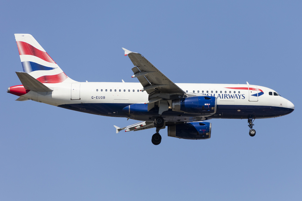 British Airways, G-EUOB, Airbus, A319-131, 20.09.2015, BCN, Barcelona, Spain



