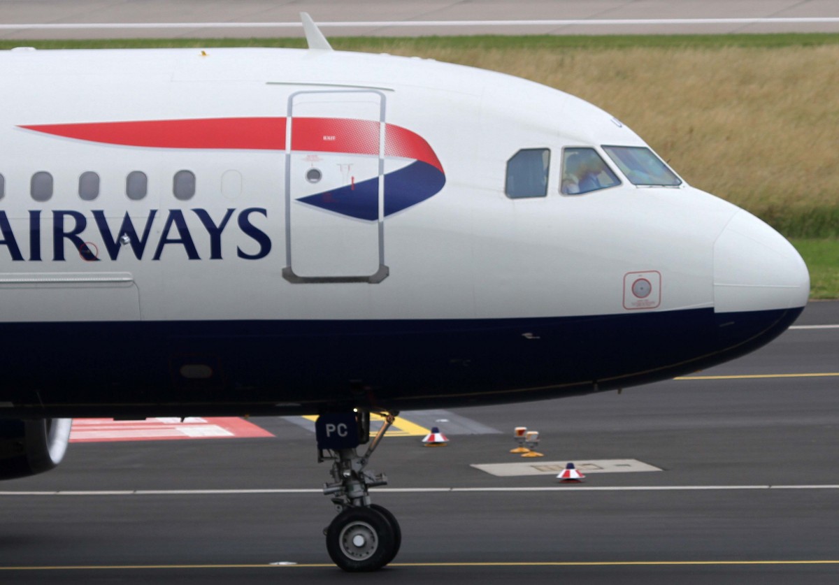 British Airways, G-EUPC, Airbus, A 319-100 (Bug/Nose), 01.07.2013, DUS-EDDL, Dsseldorf, Germany 
