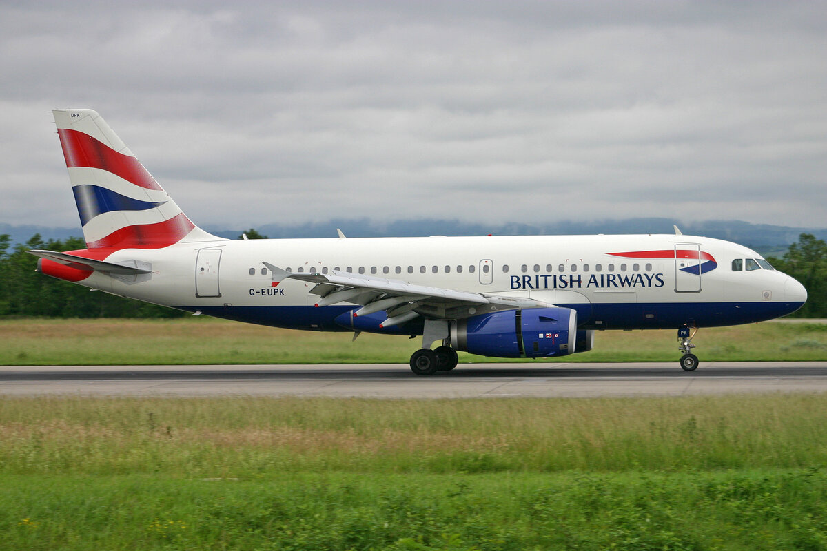 British Airways, G-EUPK, Airbus A319-131, msn: 1236, 07.Juni 2008, BSL Basel - Mühlhausen, Switzerland.