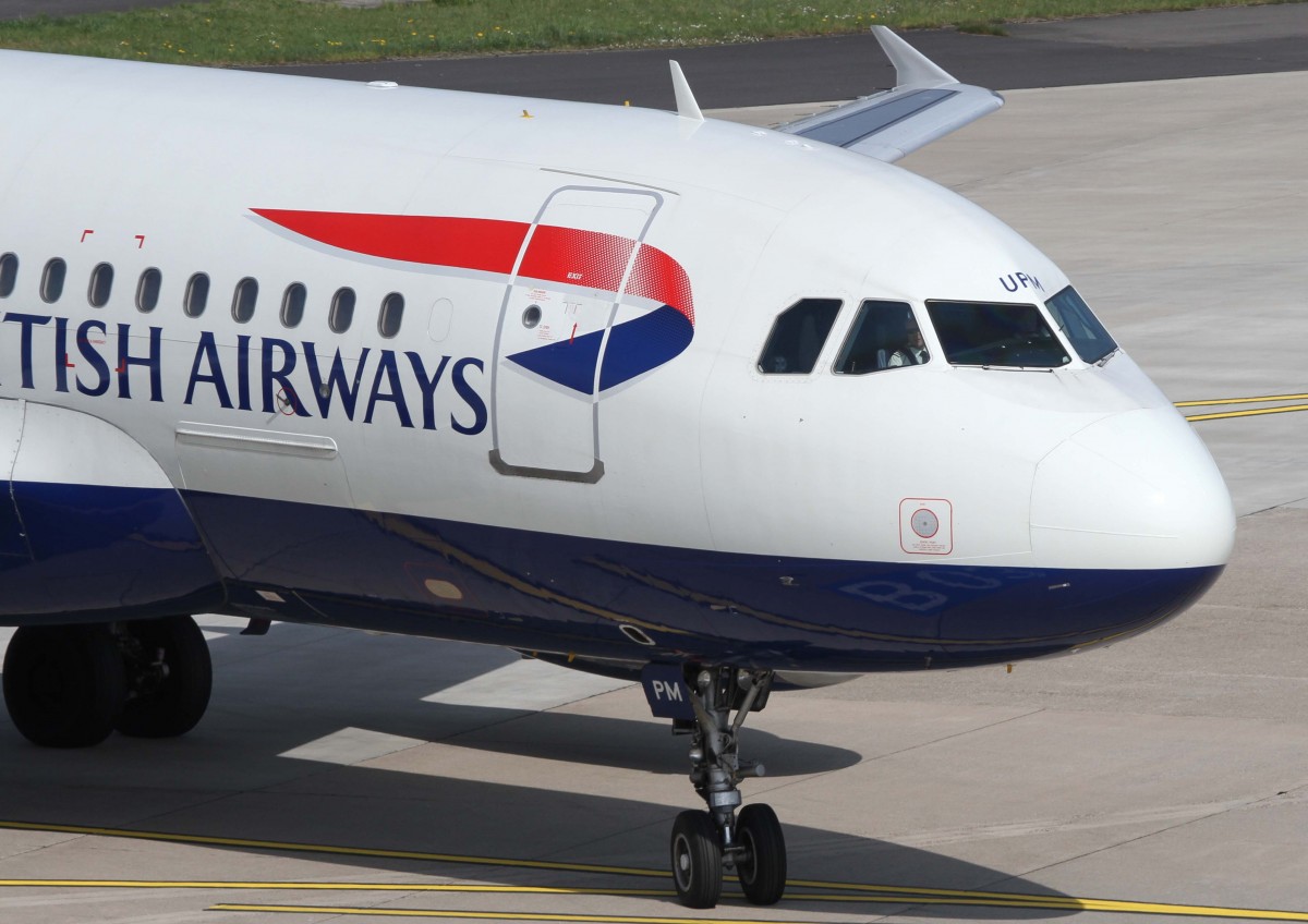 British Airways, G-EUPM, Airbus, A 319-100 (Bug/Nose), 02.04.2014, DUS-EDDL, Dsseldorf, Germany 