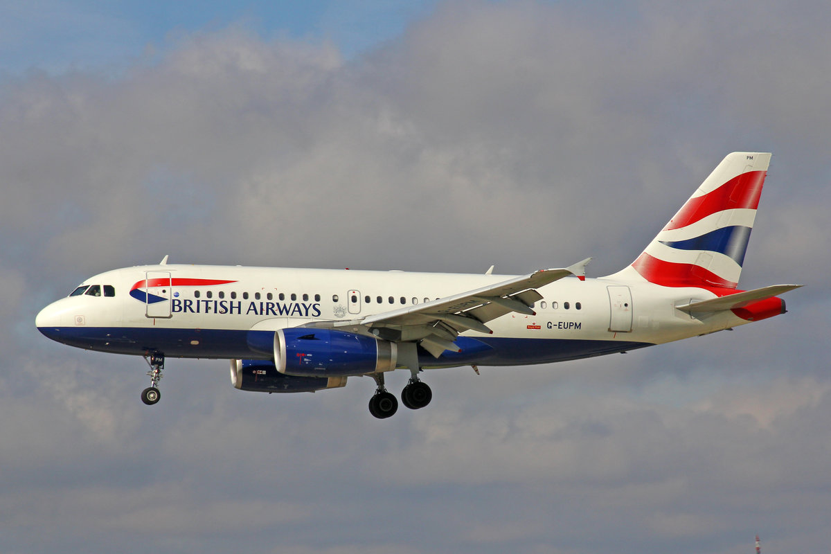 British Airways, G-EUPM, Airbus A319-131, msn: 1258, 7.August 2017, ZRH Zürich, Switzerland.