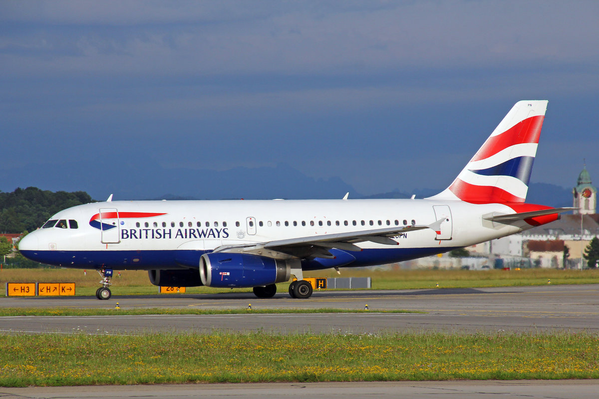 British Airways, G-EUPN, Airbus A319-131, msn: 1261, 16.Juni 2017, ZRH Zürich, Switzerland.