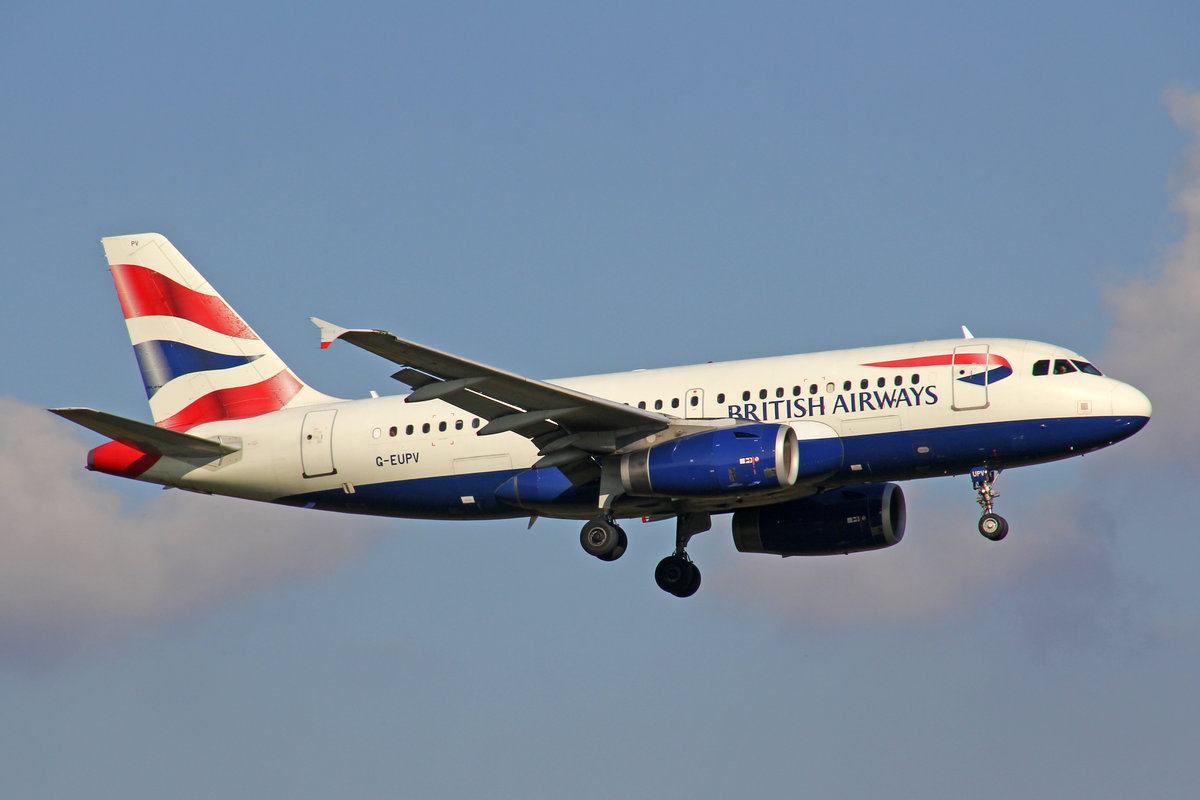 British Airways, G-EUPV, Airbus A319-131, msn: 1423, 03.November 2017, ZRH Zürich, Switzerland.