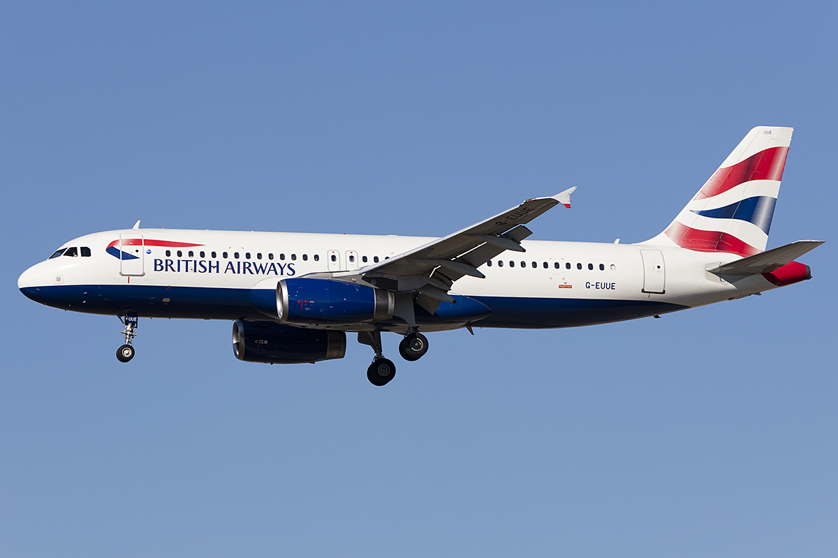 British Airways, G-EUUE, Airbus, A320-232, 14.10.2018, FRA, Frankfurt, Germany 




