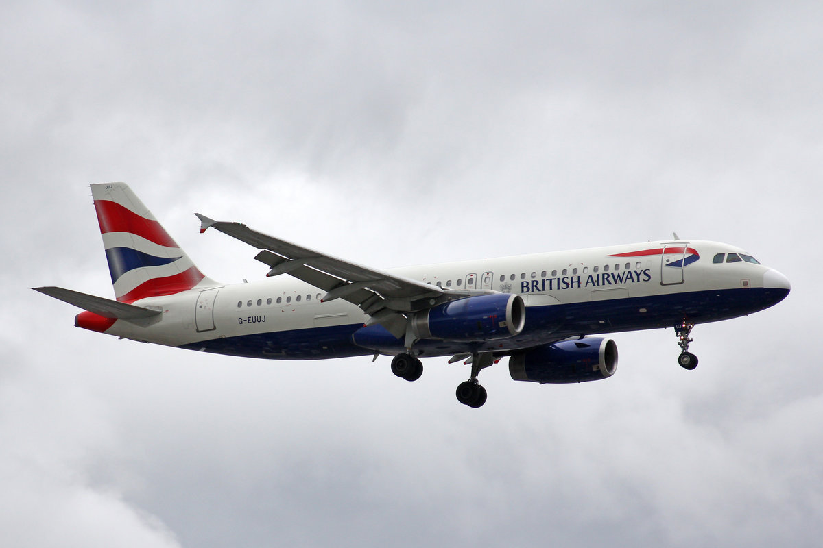 British Airways, G-EUUJ, Airbus A320-232, 01.Juli 2016, LHR London Heathrow, United Kingdom.