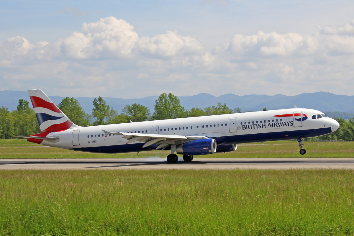 British Airways, G-EUXH, Airbus A321-231, 18.Mai 2016, BSL Basel, Switzerland.