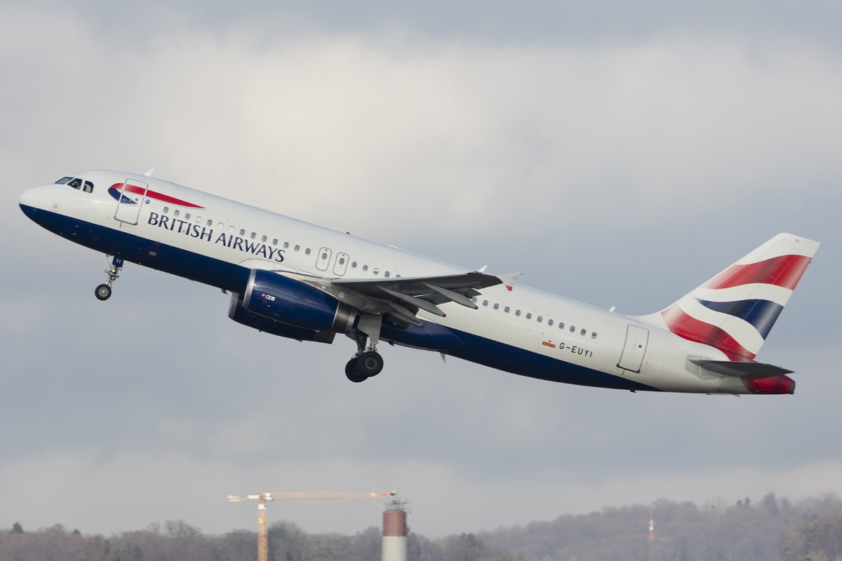 British Airways, G-EUYI, Airbus, A320-232, 23.01.2016, ZRH, Zürich, Switzerland 




