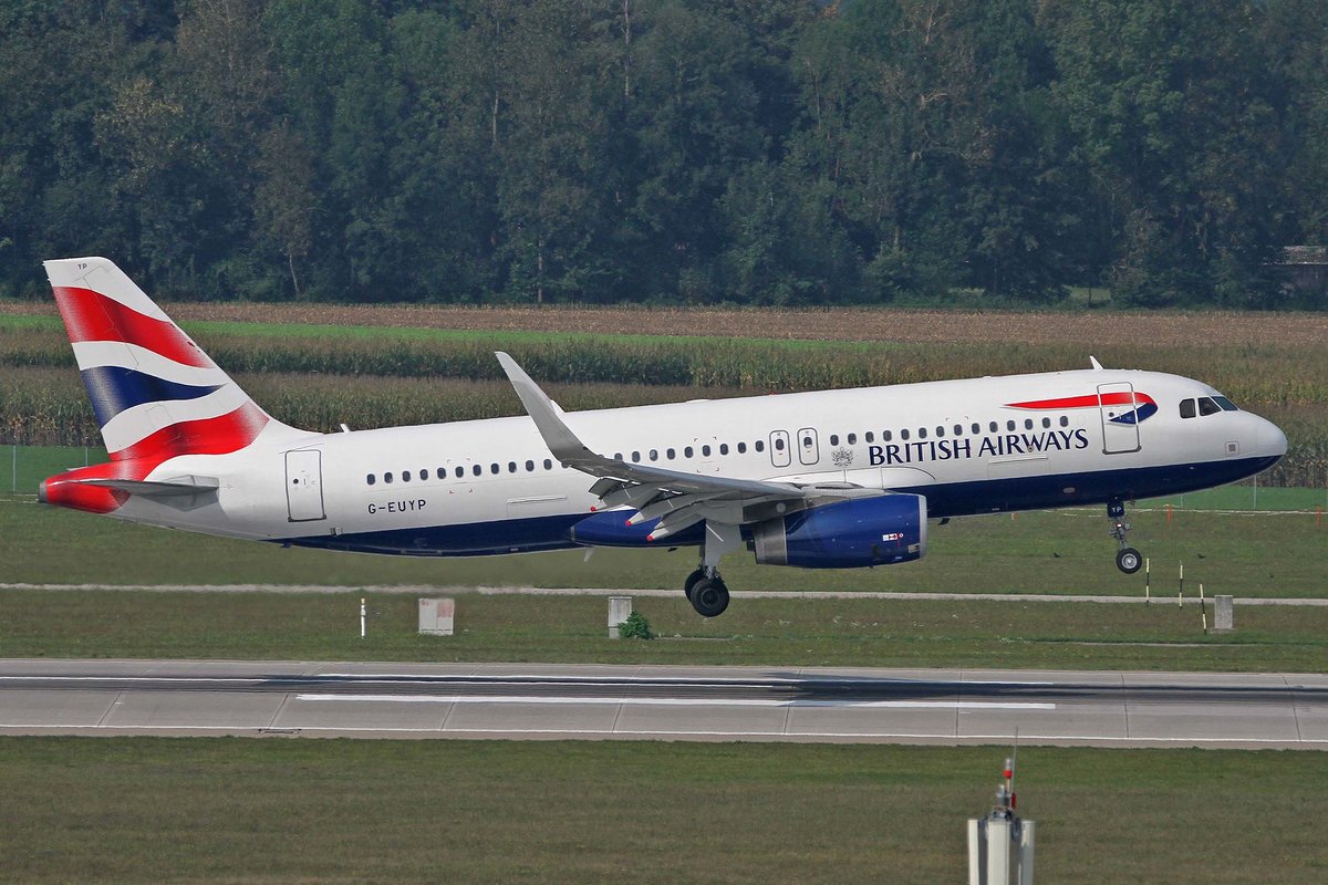 British Airways, G-EUYP, Airbus, A 320-232 sl, MUC-EDDM, München, 05.09.2018, Germany