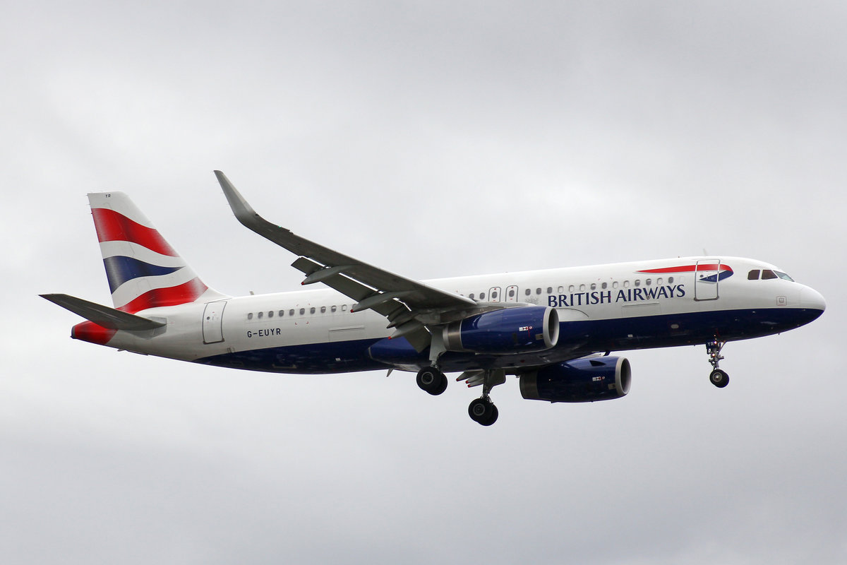 British Airways, G-EUYR, Airbus A320-232 SL, 01.Juli 2016, LHR London Heathrow, United Kingdom.
