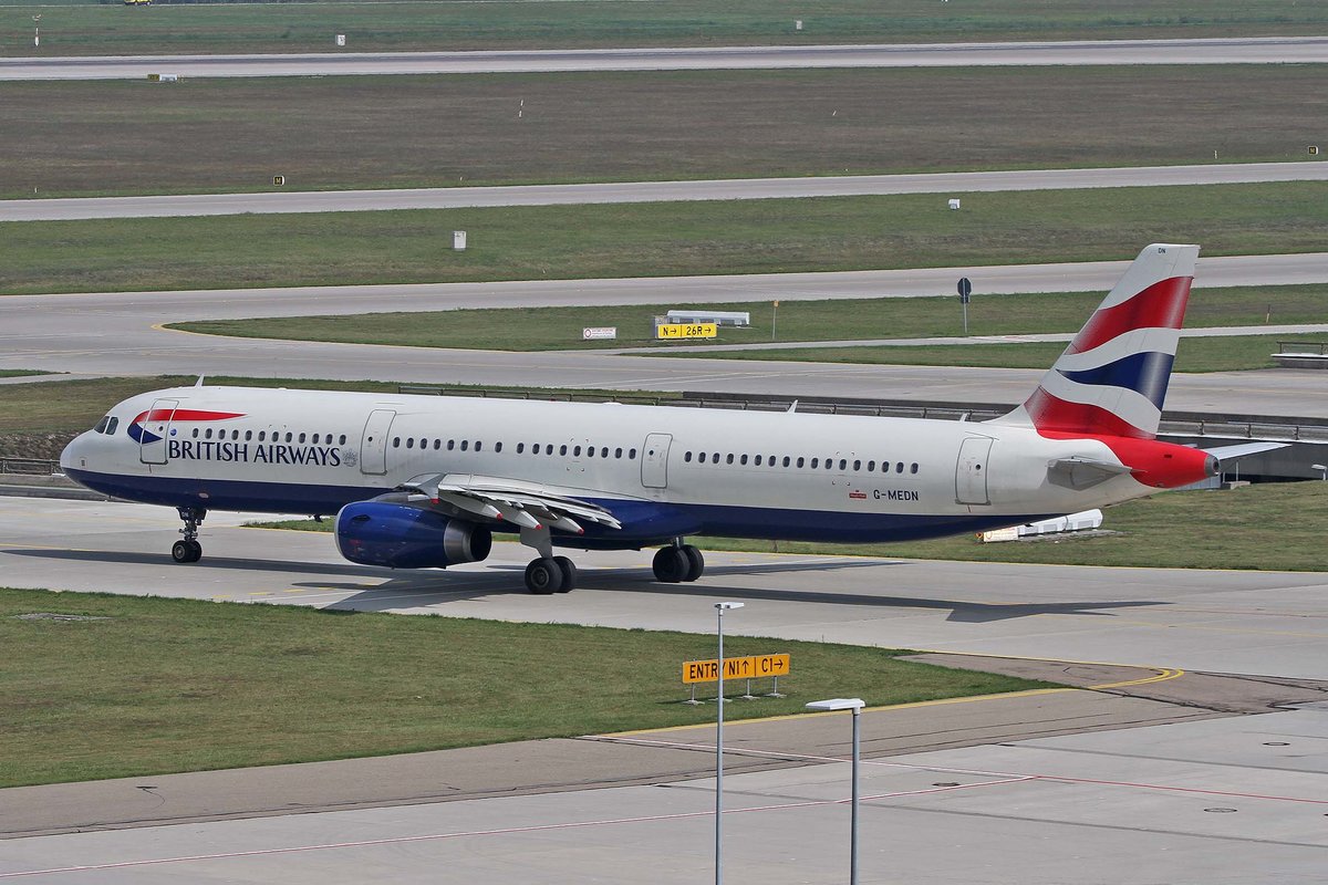 British Airways, G-MEDN, Airbus, A 321-231, MUC-EDDM, München, 05.09.2018, Germany