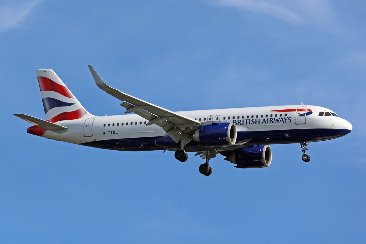British Airways, G-TTNL, Airbus A320-251N, msn: 9585, 06.Juli 2023, LHR London Heathrow, United Kingdom.