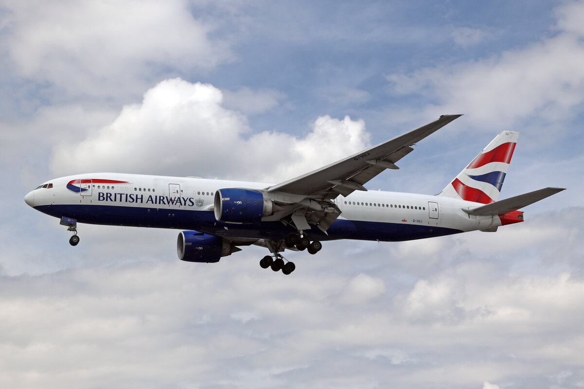 British Airways, G-VIIJ, Boeing B777-236ER, msn: 27492/111, 06.Juli 2023, LHR London Heathrow, United Kingdom.