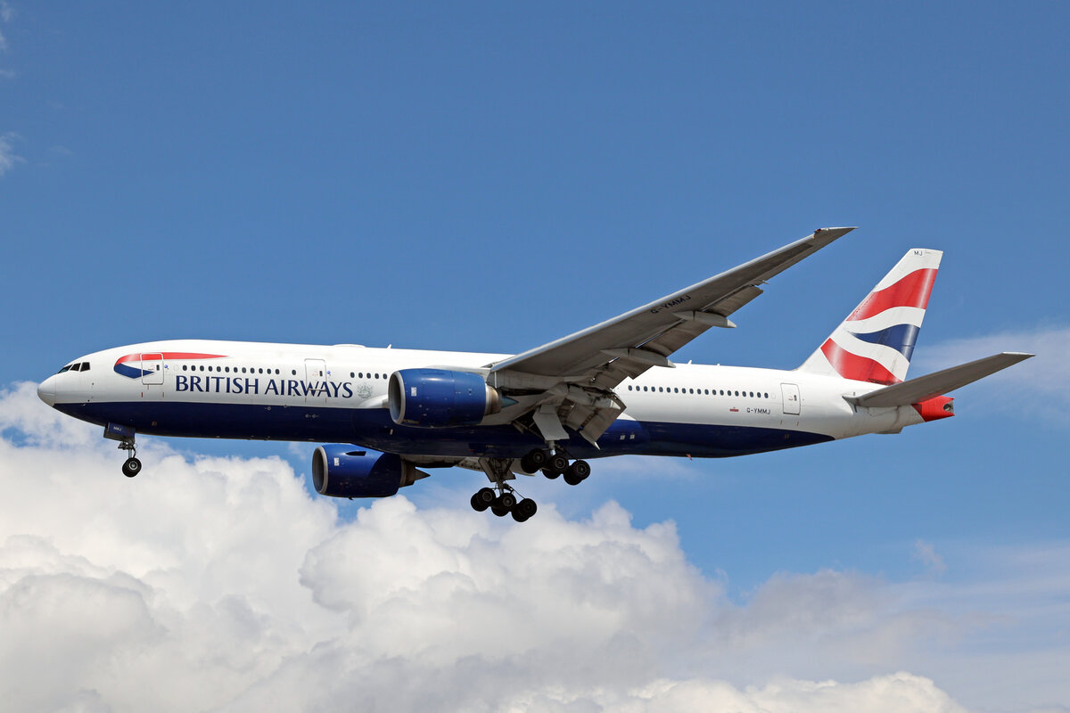 British Airways, G-YMMJ, Boeing B777-236ER, msn: 30311/311, 05.Juli 2023, LHR London Heathrow, United Kingdom.