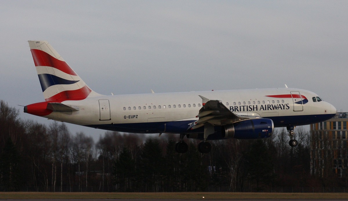 British Airways,G-EUPZ,(c/n1510),Airbus A319-131,04.01.2014,HAM-EDDH,Hamburg,Germany