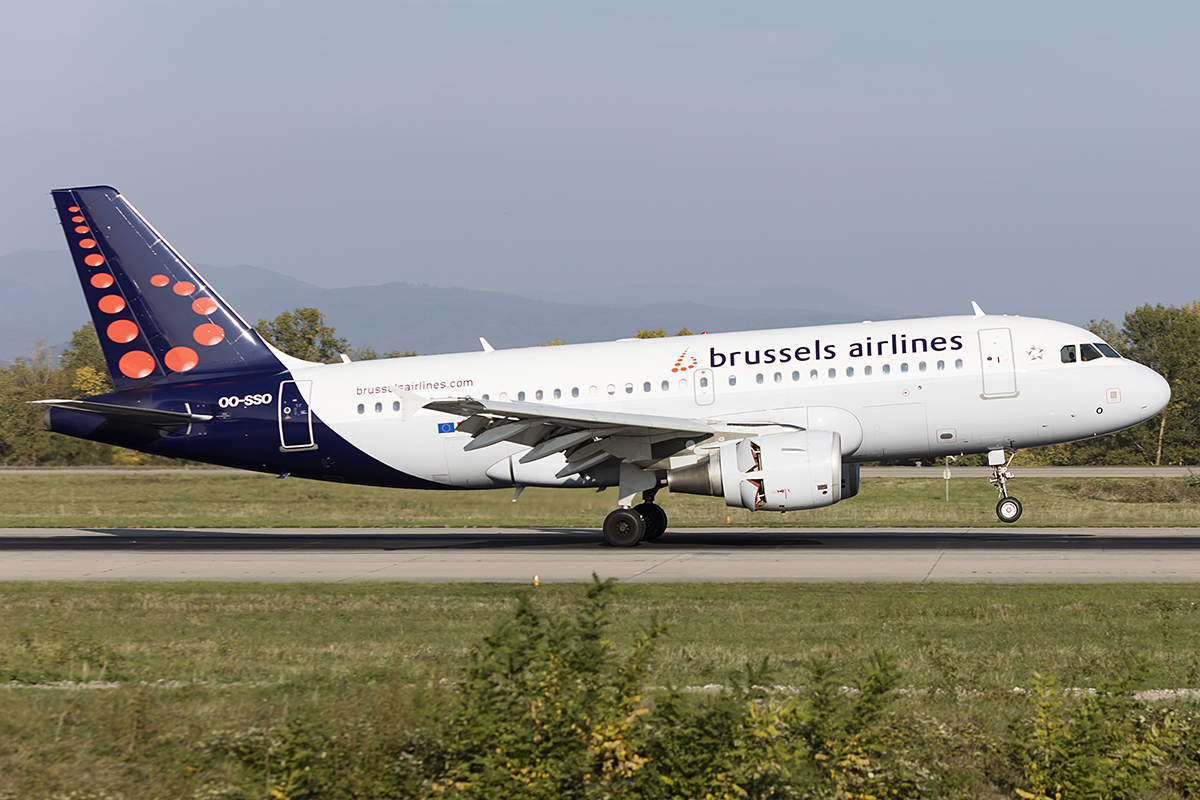 Brussels Airlines, OO-SSO, Airbus, A319-112, 09.10.2018, BSL, Basel, Switzerland 




