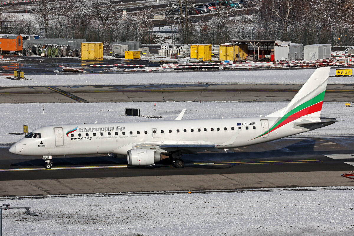 Bulgaria Air, LZ-BUR, Embraer ERJ-190AR, msn: 19000551, 19.Januar 2024, ZRH Zürich, Switzerland.