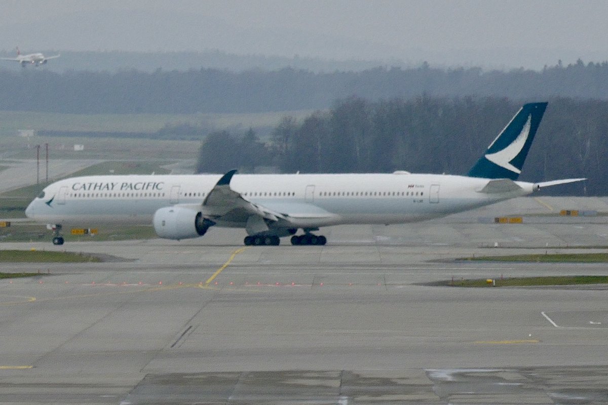 Cathay Pacific, A350-1000, B-LXE, 28.12.19, Zürich