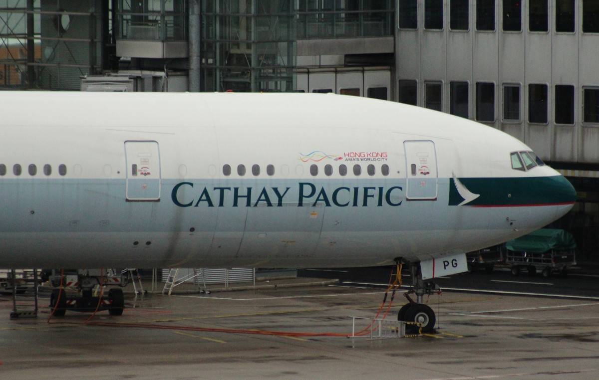 Cathay Pacific, B-KPG,(c/n35300),Boeing 777-367 (ER), 20.02.2016, DUS-EDDL, Düsseldorf, Germany (Sticker: Hong Kong Asia & World City)