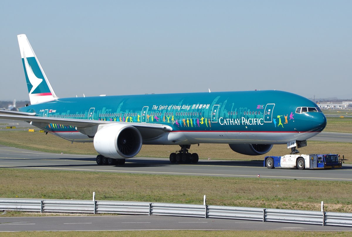 Cathay Pacific  Boeing 777-300, The Spirit of Hong Kong-Livery, B-KPB, 15.04.2015 Frankfurt