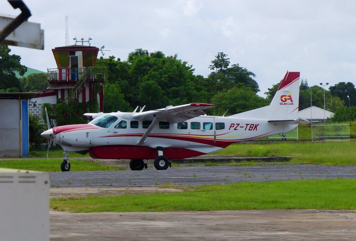 Cessna 208B Grand Caravan, PZ-TBK, GUM AIR, Zorg en Hoop Airport Paramaribo (ORG), 25.5.2017