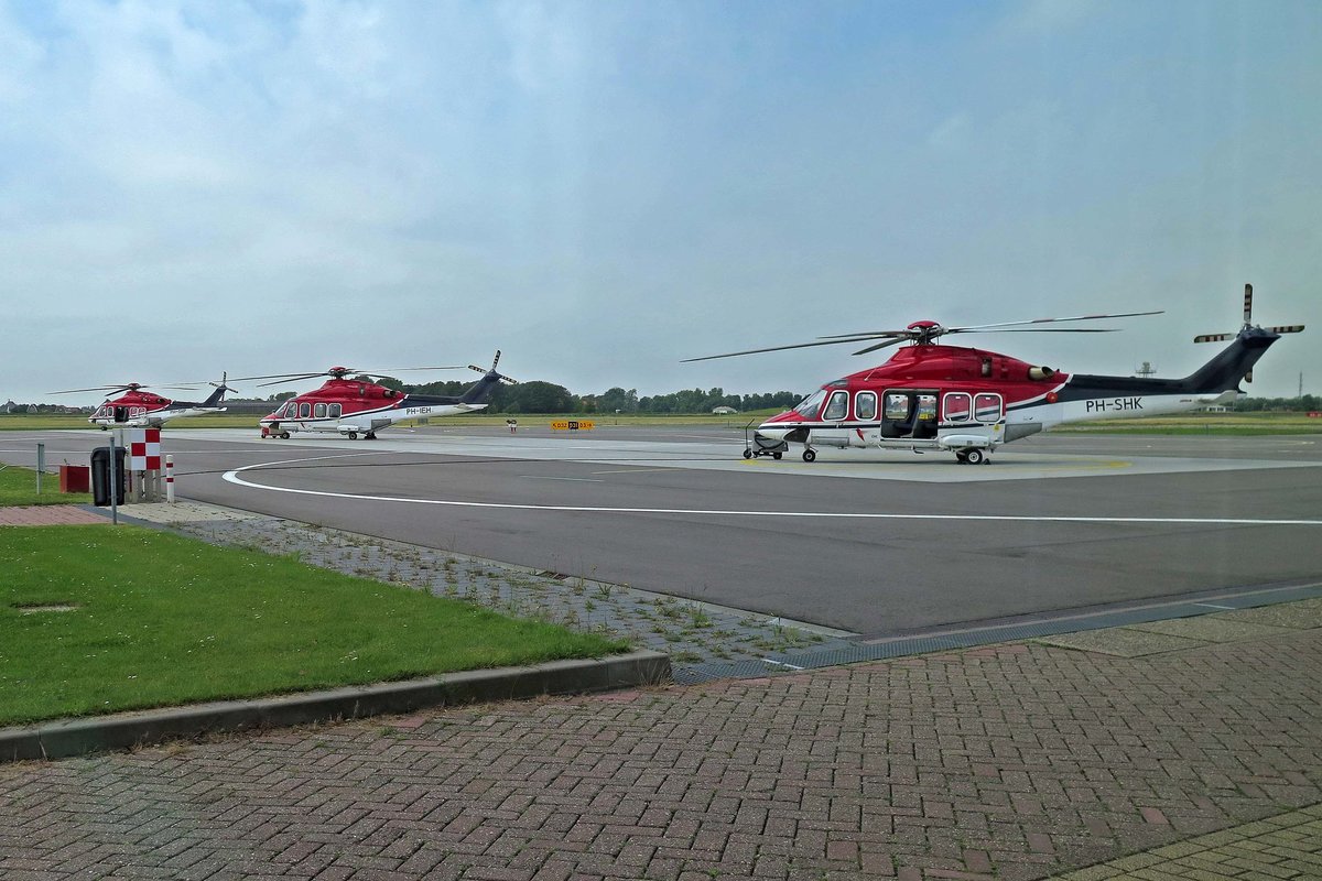 CHC Helicopters Netherlands, PH-SHP / PH-IEF / PH-SHK, Agusta-Westland, AW-139, 21.06.2016, EHKD-DHR, Den Helder, Netherlands 