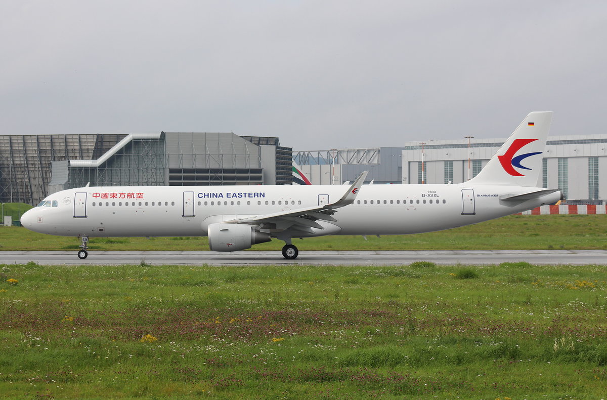 China Eastern Airlines, D-AVXL,Reg.B-8569, MSN 7830,Airbus A 321-211 (SL), 18.08.2017, XFW-EDHI, Hamburg-Finkenwerder, Germany 