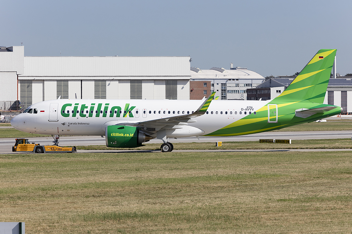 Citilink, D-AVVV (later Reg.: PK-GTH ), Airbus, A320-251N, 22.08.2018, XFW, Finkenwerder, Germany 



