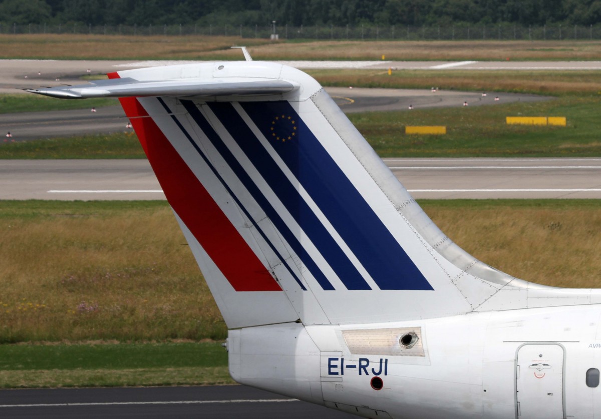City Jet (Air France), EI-RJI  Skellig Michael , BAe 146-200 / Avro RJ-85 (Seitenleitwerk/Tail), 01.07.2013, DUS-EDDL, Dsseldorf, Germany 