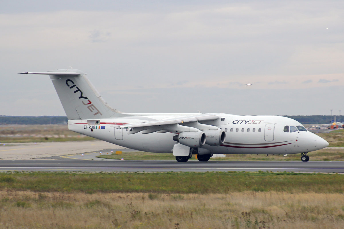 CityJet, EI-RJO, BAe Avro RJ85, msn: 2352, 29.September 2019, FRA Frankfurt, Germany.