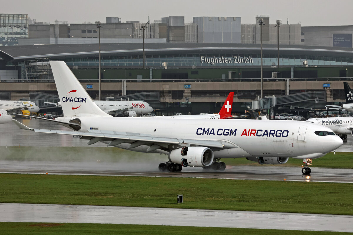 CMA CGM Air Cargo, F-HMRI, Airbus A330-243F, msn: 1584, 14.Oktober 2023, ZRH Zürich, Switzerland.