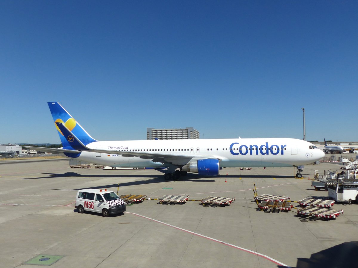 Condor, Boeing 767-330ER, D-ABUH, Frankfurt Airport (FRA), 2.7.2018
