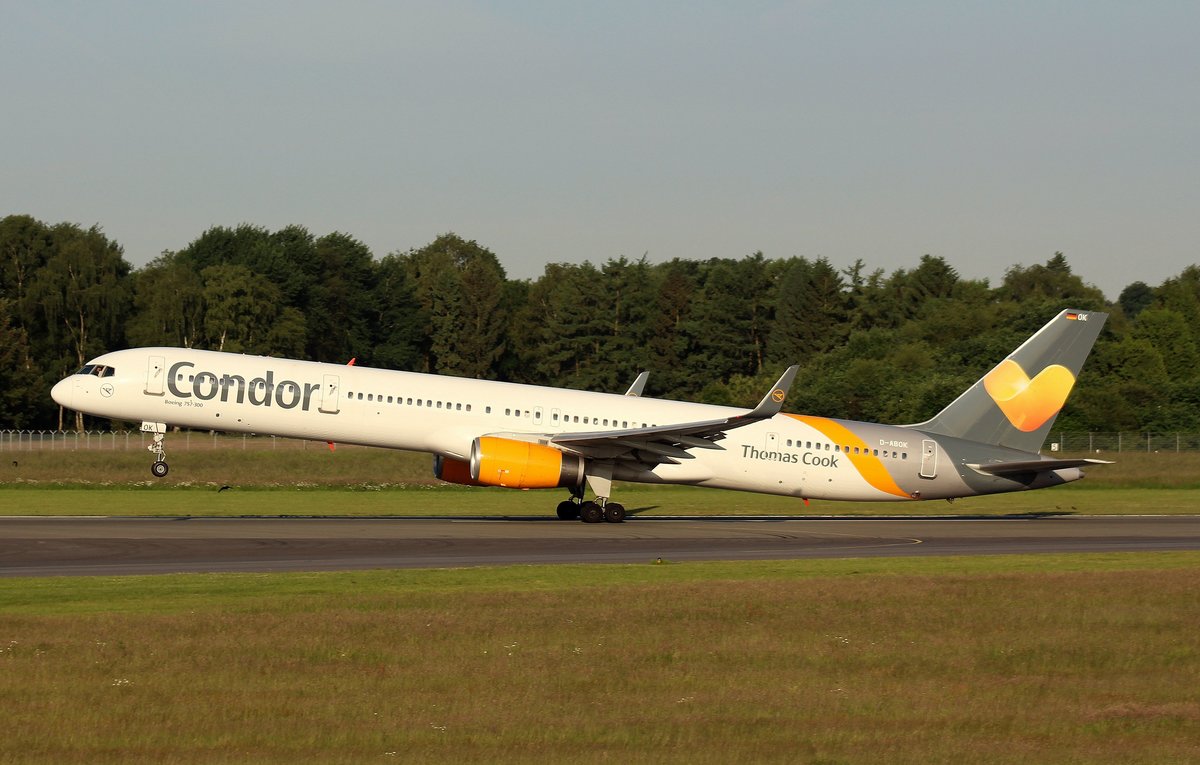 Condor, D-ABOK,MSN 29020,Boeing 757-330(WL), 11.06.2017,HAM-EDDH, Hamburg, Germany 