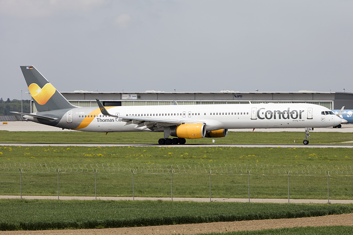 Condor, D-ABOL, Boeing, B757-330, 11.05.2016, STR, Stuttgart, Germany


