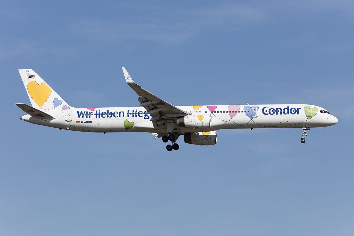 Condor, D-ABON, Boeing, B757-330, 07.04.2018, FRA, Frankfurt, Germany 



