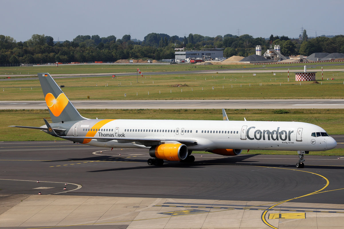 Condor, D-ABOR, Boeing, 757-330 wl ~ neu TC-Lkrg., DUS-EDDL, Düsseldorf, 21.08.2019, Germany 