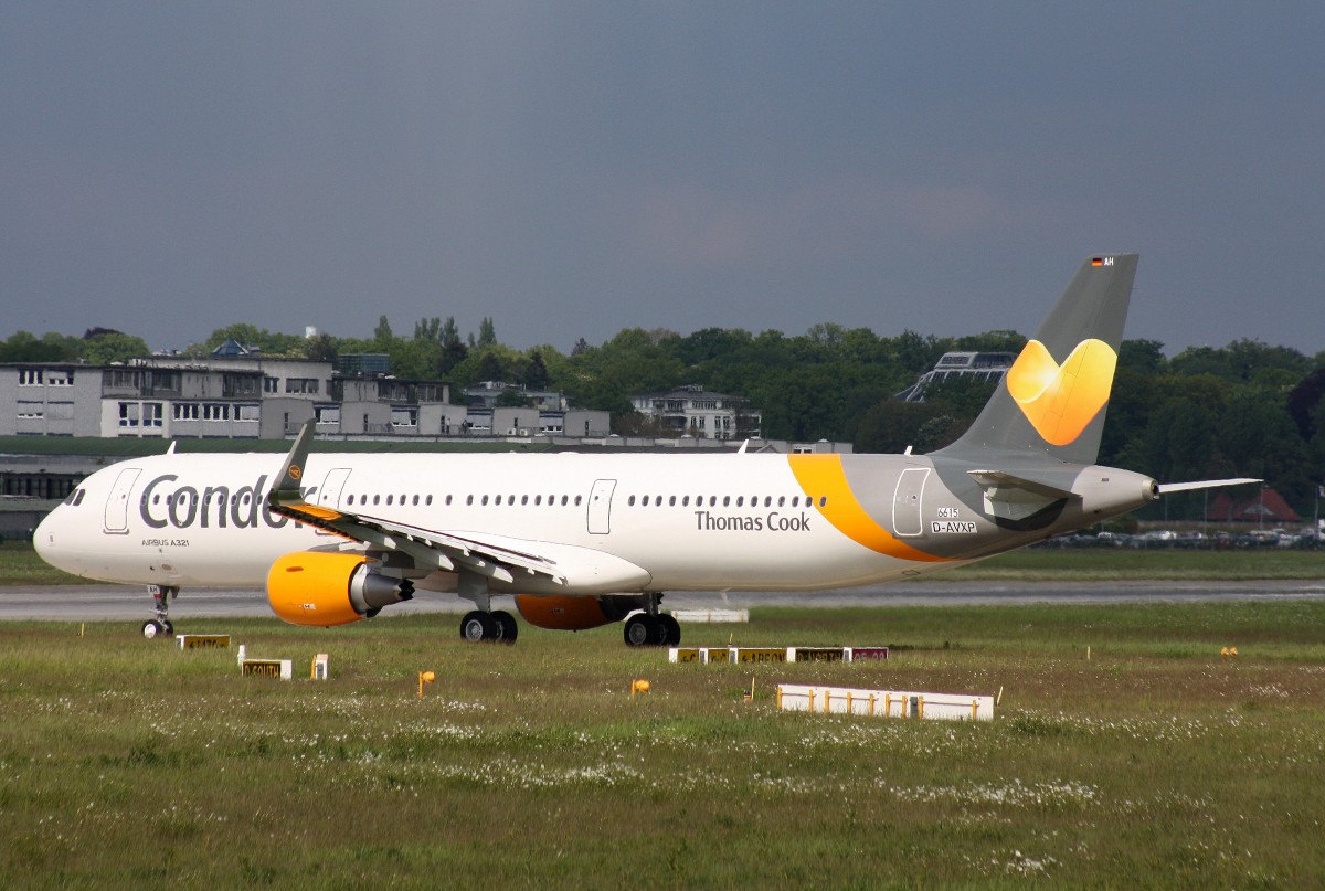 Condor, D-AVXP,Reg.D-AIAH, (c/n 6615),Airbus A 321-211 (SL), 20.05.2015, XFW-EDHI, Hamburg-Finkenwerder, Germany 