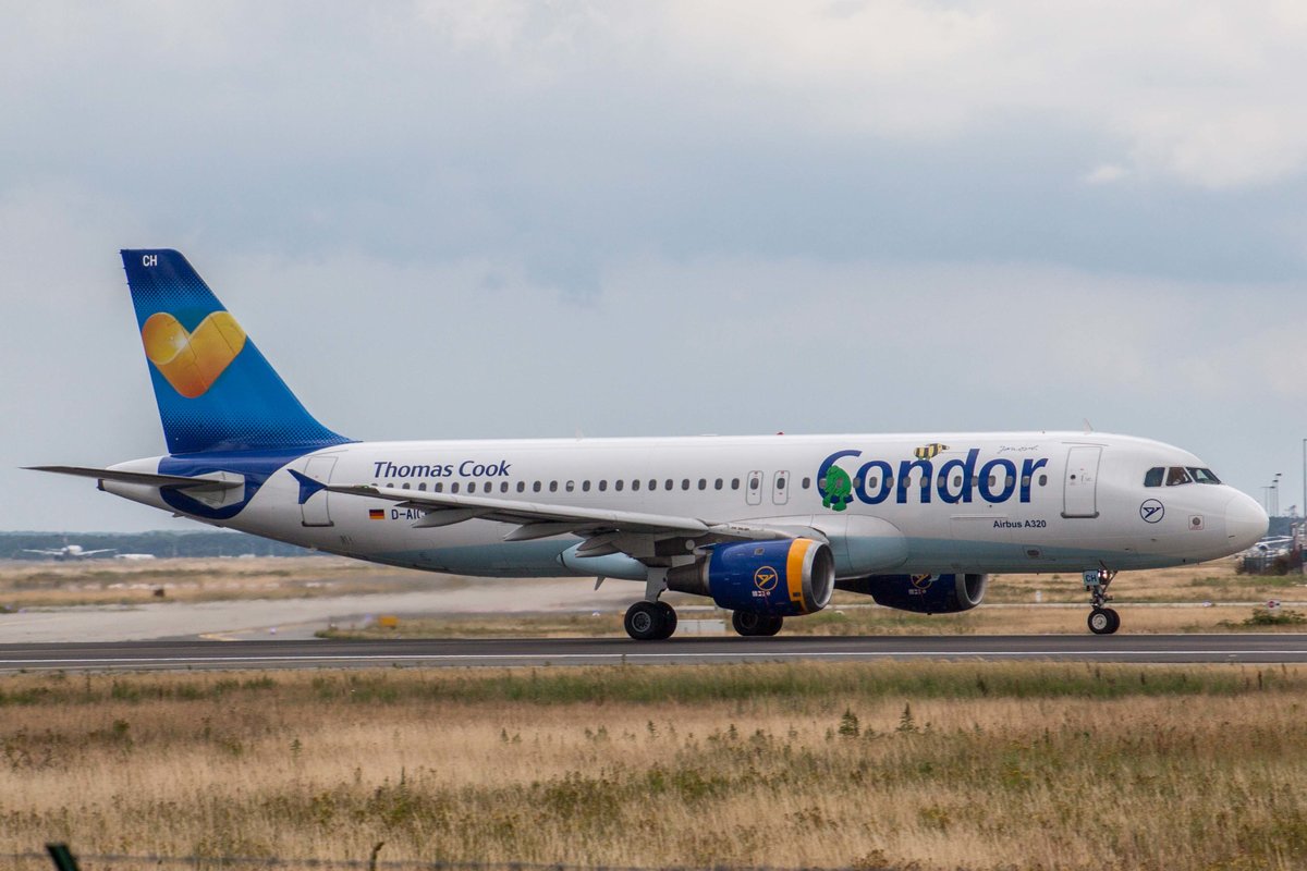 Condor (DE-DFG), D-AICH, Airbus, A 320-212 (weiß-blaue TC-Misch-Lkrg. ~ Janosch-St.), 10.07.2017, FRA-EDDF, Frankfurt, Germany 