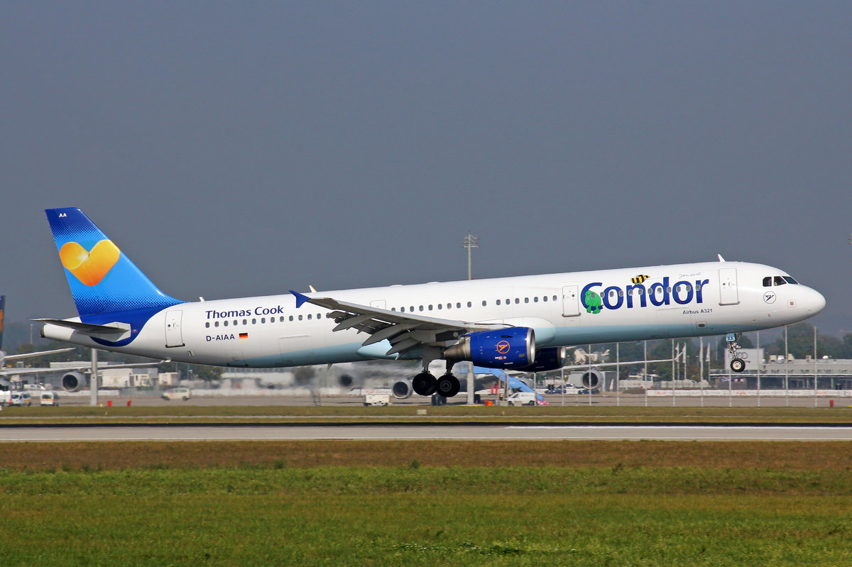 Condor Flugdienst, D-AIAA, Airbus A321-211, 24.September 2016, MUC München, Germany.