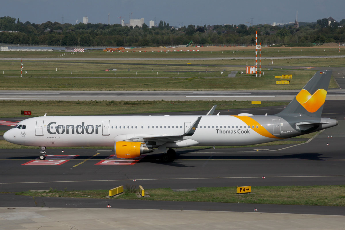 Condor (opby H3-TCN), D-ATCC, Airbus, A 321-211 sl ~ neu TC-Lkrg., DUS-EDDL, Düsseldorf, 21.08.2019, Germany 