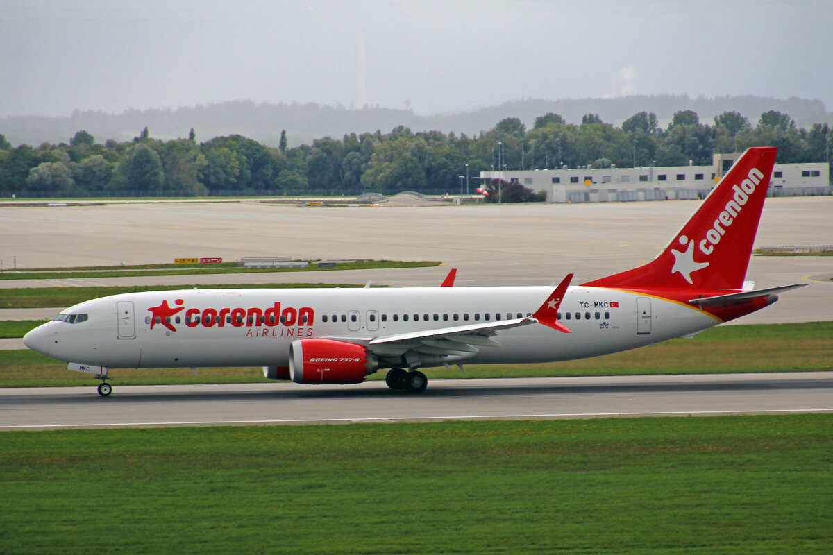 Corendon Air, TC-MKC, Boeing B737-8MAX, msn: 65900/8289, 10.September 2022, MUC München, Germany.