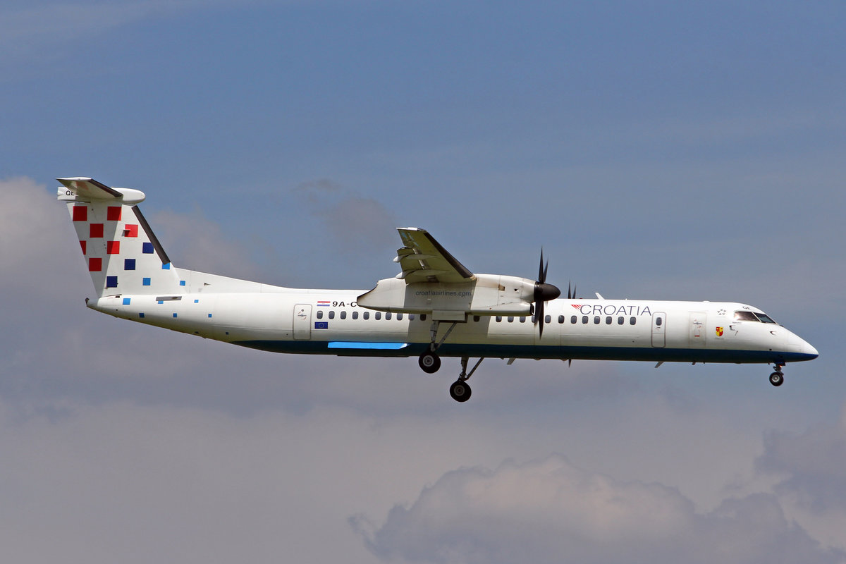 Croatia Airlines, 9A-CQE, Bombardier DHC-8 402, msn: 4300,  Zagorje , 15.Juni 2018, ZRH Zürich, Switzerland.