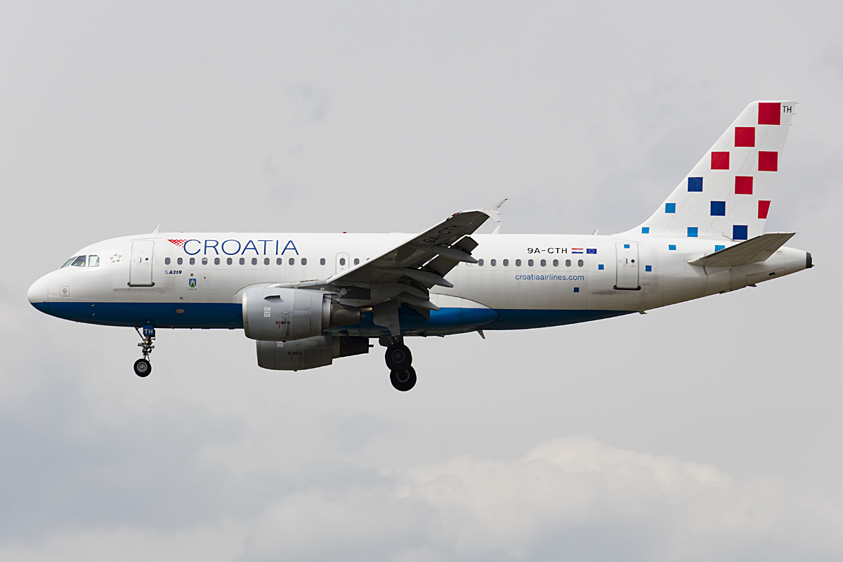 Croatia Airlines, 9A-CTH, Airbus, A319-112, 21.05.2016, FRA, Frankfurt, Germany 


