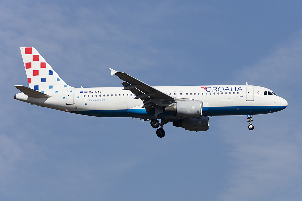 Croatia Airlines, 9A-CTJ, Airbus, A320-214, 24.03.2018, FRA, Frankfurt, Germany 

