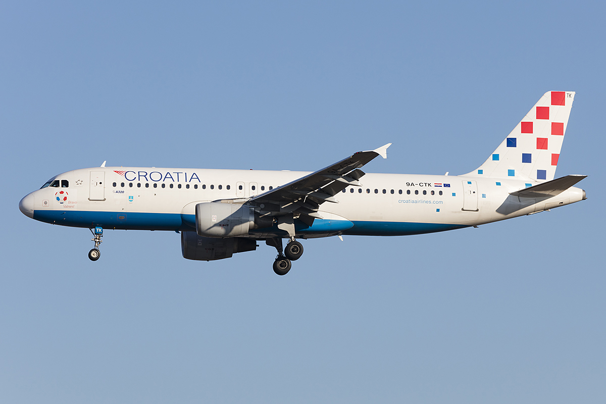 Croatia Airlines, 9A-CTK, Airbus, A320-214, 14.10.2018, FRA, Frankfurt, Germany 


