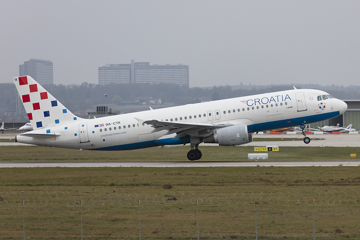 Croatia Airlines, 9A-CTK, Airbus, A320-214, 04.11.2018, STR, Stuttgart, Germany 


