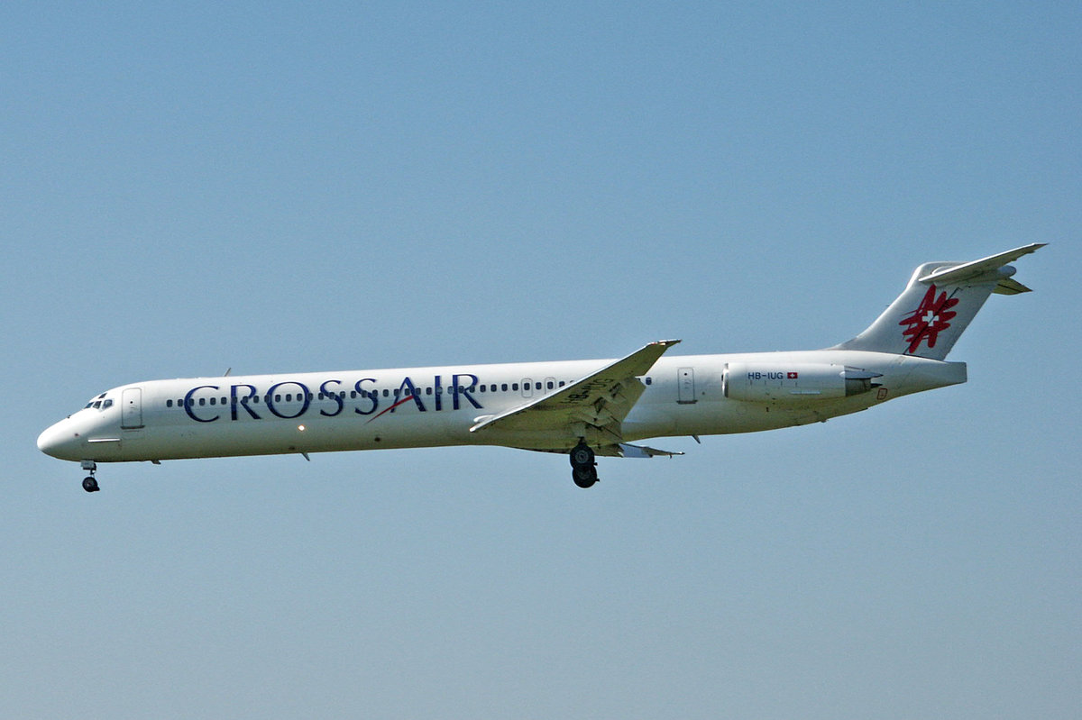 Crossair, HB-IUG, McDonnell Douglas MD-83, 14.September 2002, ZRH Zürich, Switzerland.