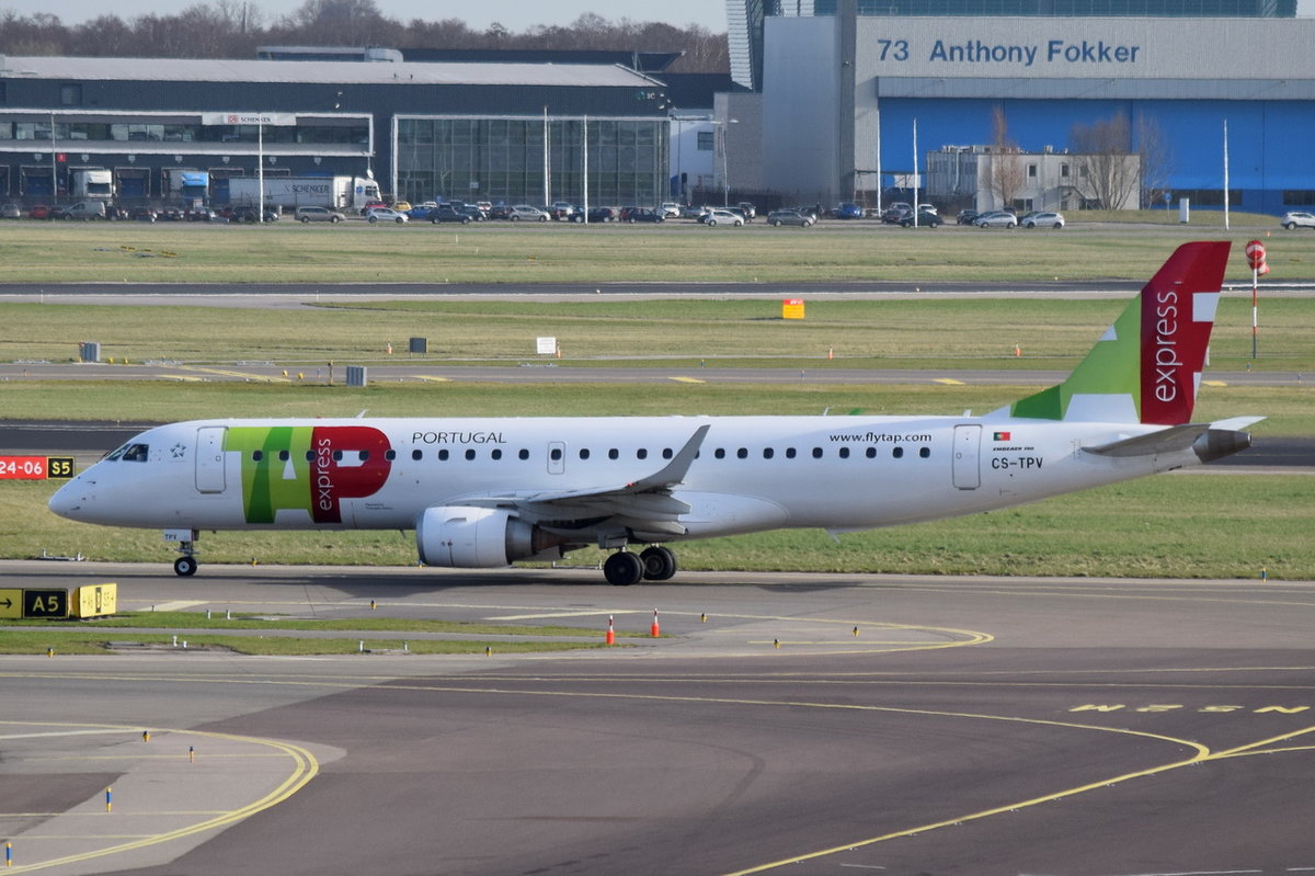 CS-TPV TAP Express Embraer ERJ-190LR (ERJ-190-100 LR)  , AMS , 13.03.2017