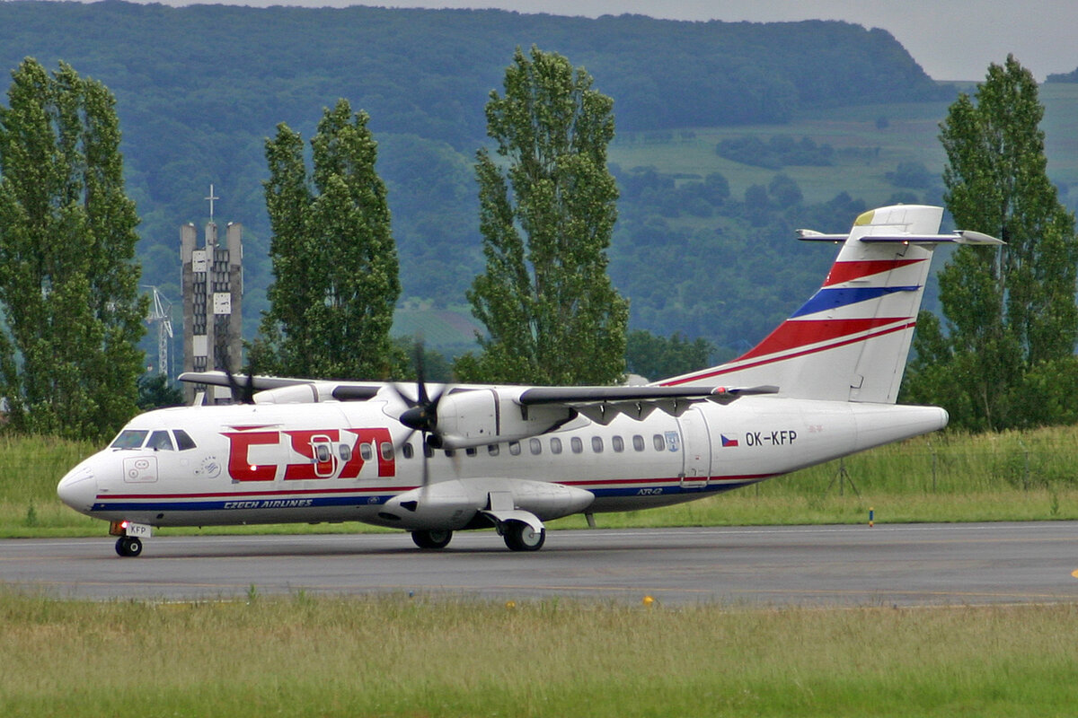 Czech Airlines, OK-KFP, ATR 42-500, msn: 639, 07.Juni 2008, BSL Basel - Mühlhausen, Switzerland.