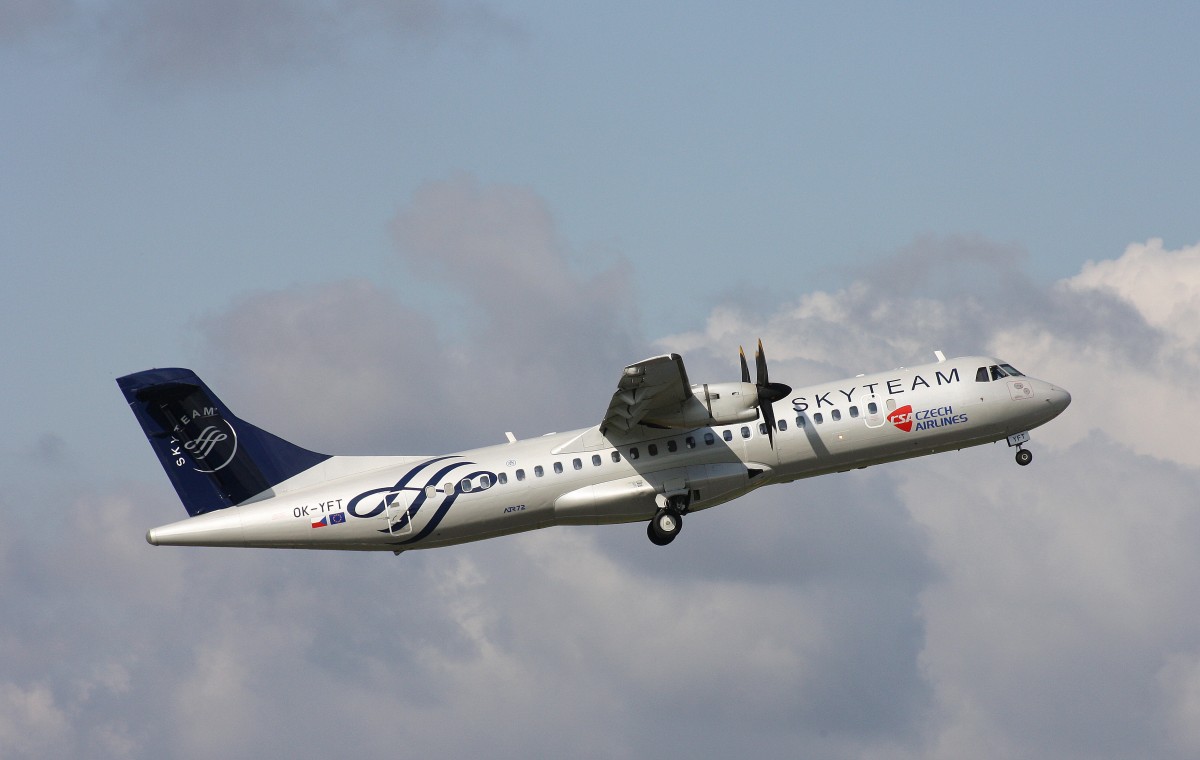 Czech Airlines, OK-YFT, (c/n 387), ATR 72-600, 15.07.2015, HAM-EDDH, Hamburg, Germany (Sky Team cs.)