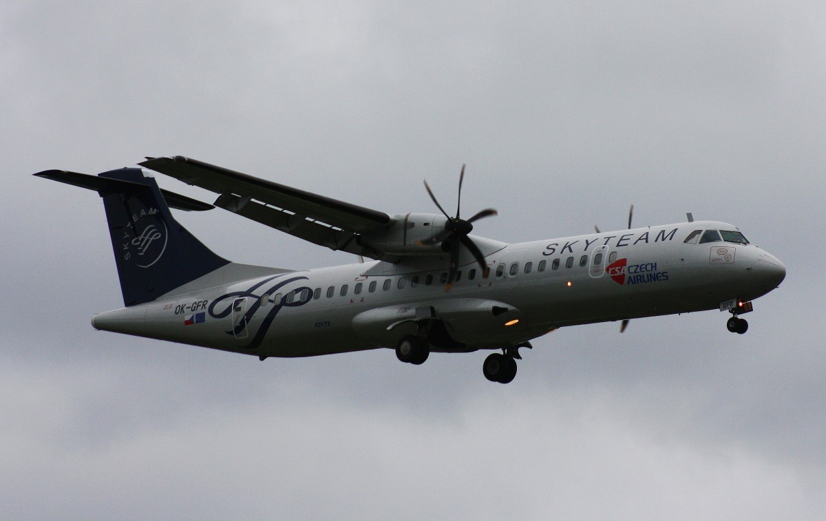 Czech Airlines,OK-GFR,(c/n 681),ATR 72-500,18.06.2014,HAM-EDDH,Hamburg,Germany(cs SKY TEAM)